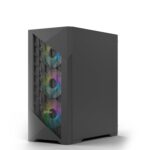 Ant Esports ICE- 270M 6F Mid-Tower Computer Case/Gaming Cabinet with Front Mesh Panel- Black | Support ATX, Micro-ATX, Mini-ITX | Pre-Installed 6 Static RGB Fans - Image 2