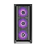 Ant Esports SX7 Mid- Tower Computer Case/Gaming Cabinet - Black | Support ATX, Micro-ATX, Mini-ITX | Pre-Installed 3 x 120mm Front Fans - Image 2