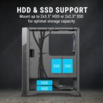 Ant Esports ICE- 270M 6F Mid-Tower Computer Case/Gaming Cabinet with Front Mesh Panel- Black | Support ATX, Micro-ATX, Mini-ITX | Pre-Installed 6 Static RGB Fans - Image 6