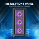 Ant Esports SX7 Mid- Tower Computer Case/Gaming Cabinet - Black | Support ATX, Micro-ATX, Mini-ITX | Pre-Installed 3 x 120mm Front Fans - Image 5