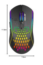 Ant Esports GM700 Wireless Gaming Mouse |4800 DPI Adjustable Sensor |11 RGB LED Modes | Lightweight Honeycomb Design |2.4GHz Low Latency |Rechargeable Battery | Ergonomic Mouse for PC & Laptop | Black - Image 9