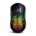 Ant Esports GM700 Wireless Gaming Mouse |4800 DPI Adjustable Sensor |11 RGB LED Modes | Lightweight Honeycomb Design |2.4GHz Low Latency |Rechargeable Battery | Ergonomic Mouse for PC & Laptop | Black