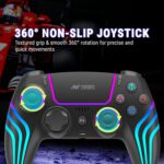 Ant Esports GP400 RGB Wireless Gamepad | Hall Effect Triggers & Joystick | Double Shock, Six-Axis Sensor, Turbo Function | 1000mAh Battery, 12H Playtime | PC/PS4/PS3/Switch/Android/iOS – Black - Image 6