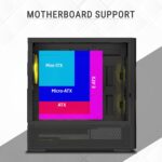 Ant Esports 511 AIR 5F Mid-Tower Computer Case/Gaming Cabinet - Black | Pre-Installed 5 ARGB Fans - Image 5