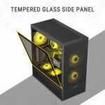 Ant Esports 511 AIR 5F Mid-Tower Computer Case/Gaming Cabinet - Black | Pre-Installed 5 ARGB Fans - Image 2