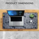 Ant Esports Gamerz Paradise Theme Extended Mouse Pad – 900x400mm Large Waterproof Desk Mat, Non-Slip Rubber Base, Keyboard & Mouse Mat for Gaming Setup, Office & Home – Grey Multicolor Design - Image 2