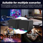 Ant Esports GS195 Computer Speakers with Colorful RGB Lights 5Watts x 2, USB Powered 3.5mm Aux- in Mini PC Speakers, Small Computer Speakers USB Powered 3.5mm Aux Speaker for PC,Laptop,Tablet,Phone - Image 2